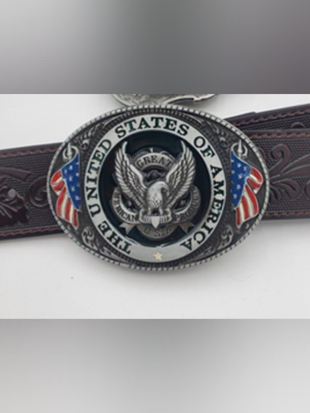New patriotic United States of America eagle belt buckle